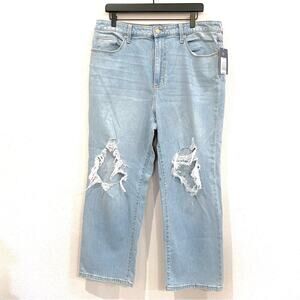 Universal Thread Highest Rise Straight Cropped Jeans in Super Light Wash 16 / 33